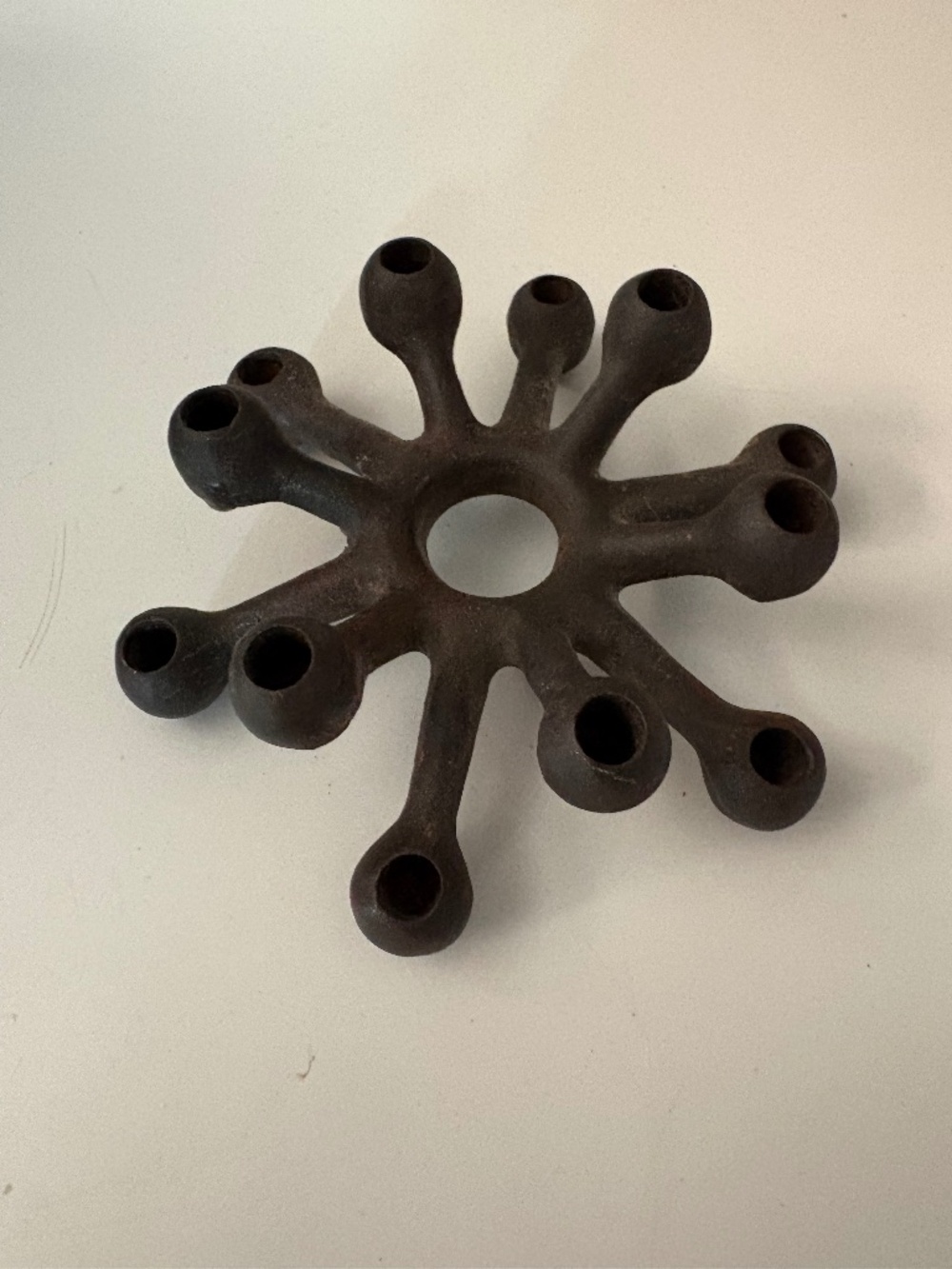 Vintage Dansk Cast Iron Spider Candle Holder Jens Quistgaard Denmark Mid Century